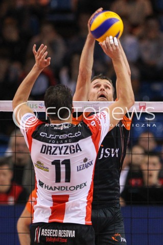  18.10.2014 RZESZOW<br />SIATKOWKA PLUSLIGA 2014/2015 MEN VOLLEYBALL POLAND POLISH PLUS LIGA LEAGUE SEASON 2014/2015<br />MECZ ASSECO RESOVIA - JASTRZEBSKI WEGIEL<br />N/Z KRZYSZTOF GIERCZYNSKI <br /> 