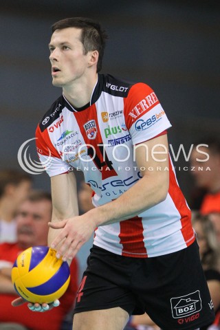  18.10.2014 RZESZOW<br />SIATKOWKA PLUSLIGA 2014/2015 MEN VOLLEYBALL POLAND POLISH PLUS LIGA LEAGUE SEASON 2014/2015<br />MECZ ASSECO RESOVIA - JASTRZEBSKI WEGIEL<br />N/Z RAFAL BUSZEK SYLWETKA <br /> 