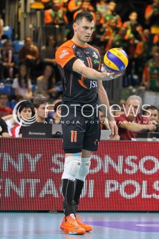  18.10.2014 RZESZOW<br />SIATKOWKA PLUSLIGA 2014/2015 MEN VOLLEYBALL POLAND POLISH PLUS LIGA LEAGUE SEASON 2014/2015<br />MECZ ASSECO RESOVIA - JASTRZEBSKI WEGIEL<br />N/Z ZBIGNIEW BARTMAN SYLWETKA <br /> 