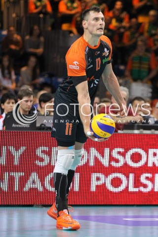  18.10.2014 RZESZOW<br />SIATKOWKA PLUSLIGA 2014/2015 MEN VOLLEYBALL POLAND POLISH PLUS LIGA LEAGUE SEASON 2014/2015<br />MECZ ASSECO RESOVIA - JASTRZEBSKI WEGIEL<br />N/Z ZBIGNIEW BARTMAN SYLWETKA <br /> 
