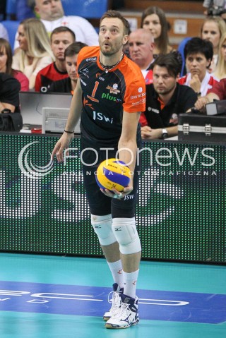  18.10.2014 RZESZOW<br />SIATKOWKA PLUSLIGA 2014/2015 MEN VOLLEYBALL POLAND POLISH PLUS LIGA LEAGUE SEASON 2014/2015<br />MECZ ASSECO RESOVIA - JASTRZEBSKI WEGIEL<br />N/Z MICHAL LASKO SYLWETKA <br /> 