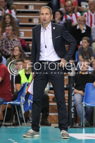  18.10.2014 RZESZOW<br />SIATKOWKA PLUSLIGA 2014/2015 MEN VOLLEYBALL POLAND POLISH PLUS LIGA LEAGUE SEASON 2014/2015<br />MECZ ASSECO RESOVIA - JASTRZEBSKI WEGIEL<br />N/Z ANDRZEJ KOWAL - TRENER ( HEAD COACH ) SYLWETKA <br /> 