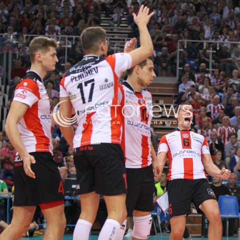  18.10.2014 RZESZOW<br />SIATKOWKA PLUSLIGA 2014/2015 MEN VOLLEYBALL POLAND POLISH PLUS LIGA LEAGUE SEASON 2014/2015<br />MECZ ASSECO RESOVIA - JASTRZEBSKI WEGIEL<br />N/Z DAWID KONARSKI RADOSC EMOCJE <br /> 