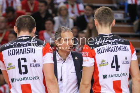  18.10.2014 RZESZOW<br />SIATKOWKA PLUSLIGA 2014/2015 MEN VOLLEYBALL POLAND POLISH PLUS LIGA LEAGUE SEASON 2014/2015<br />MECZ ASSECO RESOVIA - JASTRZEBSKI WEGIEL<br />N/Z ANDRZEJ KOWAL - TRENER ( HEAD COACH ) <br /> 