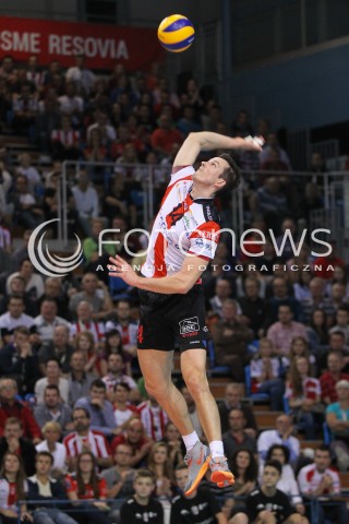  18.10.2014 RZESZOW<br />SIATKOWKA PLUSLIGA 2014/2015 MEN VOLLEYBALL POLAND POLISH PLUS LIGA LEAGUE SEASON 2014/2015<br />MECZ ASSECO RESOVIA - JASTRZEBSKI WEGIEL<br />N/Z RAFAL BUSZEK SYLWETKA <br /> 