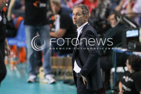  18.10.2014 RZESZOW<br />SIATKOWKA PLUSLIGA 2014/2015 MEN VOLLEYBALL POLAND POLISH PLUS LIGA LEAGUE SEASON 2014/2015<br />MECZ ASSECO RESOVIA - JASTRZEBSKI WEGIEL<br />N/Z ANDRZEJ KOWAL - TRENER ( HEAD COACH ) SYLWETKA <br /> 