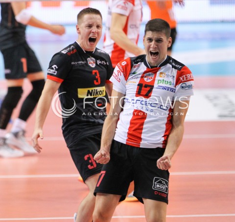 18.10.2014 RZESZOW<br />SIATKOWKA PLUSLIGA 2014/2015 MEN VOLLEYBALL POLAND POLISH PLUS LIGA LEAGUE SEASON 2014/2015<br />MECZ ASSECO RESOVIA - JASTRZEBSKI WEGIEL<br />N/Z MICHAL ZUREK NIKOLAY PENCZEV ( PENCHEV ) RADOSC EMOCJE SYLWETKA <br /> 