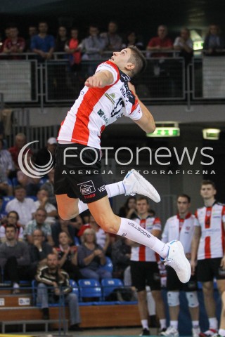  18.10.2014 RZESZOW<br />SIATKOWKA PLUSLIGA 2014/2015 MEN VOLLEYBALL POLAND POLISH PLUS LIGA LEAGUE SEASON 2014/2015<br />MECZ ASSECO RESOVIA - JASTRZEBSKI WEGIEL<br />N/Z NIKOLAY PENCZEV ( PENCHEV ) SYLWETKA <br /> 