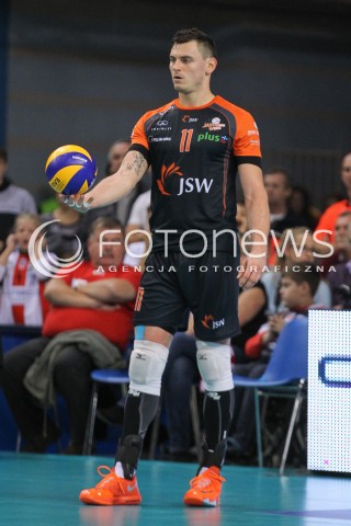  18.10.2014 RZESZOW<br />SIATKOWKA PLUSLIGA 2014/2015 MEN VOLLEYBALL POLAND POLISH PLUS LIGA LEAGUE SEASON 2014/2015<br />MECZ ASSECO RESOVIA - JASTRZEBSKI WEGIEL<br />N/Z ZBIGNIEW BARTMAN SYLWETKA <br /> 