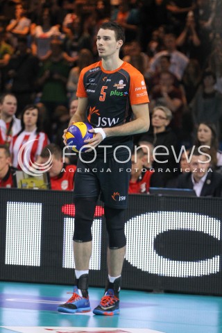  18.10.2014 RZESZOW<br />SIATKOWKA PLUSLIGA 2014/2015 MEN VOLLEYBALL POLAND POLISH PLUS LIGA LEAGUE SEASON 2014/2015<br />MECZ ASSECO RESOVIA - JASTRZEBSKI WEGIEL<br />N/Z ALEN PAJENK SYLWETKA <br /> 