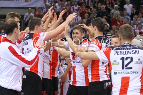 18.10.2014 RZESZOW<br />SIATKOWKA PLUSLIGA 2014/2015 MEN VOLLEYBALL POLAND POLISH PLUS LIGA LEAGUE SEASON 2014/2015<br />MECZ ASSECO RESOVIA - JASTRZEBSKI WEGIEL<br />N/Z NIKOLAY PENCZEV ( PENCHEV ) RADOSC EMOCJE WYGRANA ZWYCIESTWO<br /> 