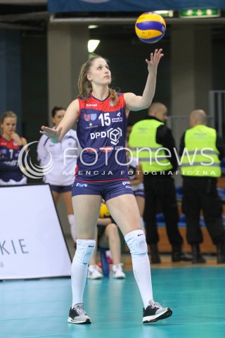  23.10.2014 RZESZOW<br />SIATKOWKA ORLEN LIGA 2014/2015 WOMEN VOLLEYBALL POLAND POLISH ORLENLIGA LEAGUE SEASON 2014/2015<br />MECZ DEVELOPRES SKYRES RZESZOW - SK BANK LEGIONOVIA LEGIONOWO<br />N/Z KLAUDIA ALGIERSKA SYLWETKA <br /> 