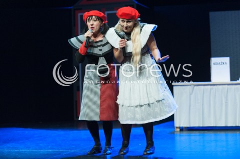  23.10.2014 WARSZAWA TEATR SYRENA<br />PROBA MEADIALNA SPEKTAKLU MAKABERSKI<br />N/Z HANNA SLESZYNSKA BEATRYCZE LUKASZEWSKA<br /> 