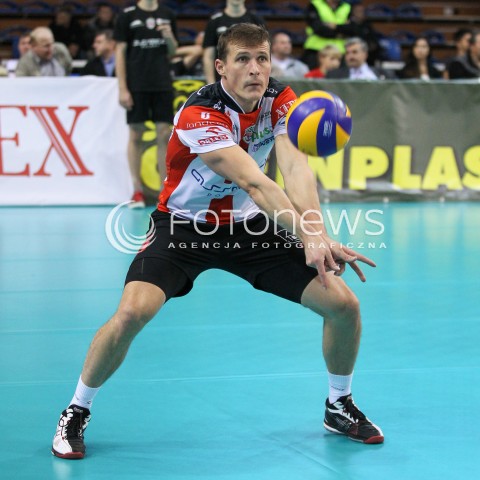  25.10.2014 RZESZOW<br />SIATKOWKA PLUSLIGA 2014/2015 MEN VOLLEYBALL POLAND POLISH PLUS LIGA LEAGUE SEASON 2014/2015<br />MECZ ASSECO RESOVIA - INDYKPOL AZS OLSZTYN<br />N/Z LUKAS TICHACEK SYLWETKA <br /> 