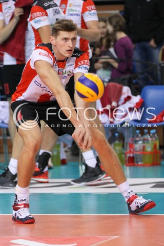  25.10.2014 RZESZOW<br />SIATKOWKA PLUSLIGA 2014/2015 MEN VOLLEYBALL POLAND POLISH PLUS LIGA LEAGUE SEASON 2014/2015<br />MECZ ASSECO RESOVIA - INDYKPOL AZS OLSZTYN<br />N/Z PIOTR NOWAKOWSKI SYLWETKA <br /> 