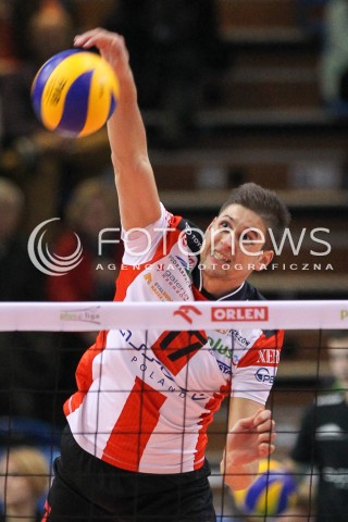  25.10.2014 RZESZOW<br />SIATKOWKA PLUSLIGA 2014/2015 MEN VOLLEYBALL POLAND POLISH PLUS LIGA LEAGUE SEASON 2014/2015<br />MECZ ASSECO RESOVIA - INDYKPOL AZS OLSZTYN<br />N/Z NIKOLAY PENCZEV ( PENCHEV ) SYLWETKA ATAK<br /> 