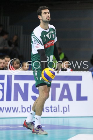  25.10.2014 RZESZOW<br />SIATKOWKA PLUSLIGA 2014/2015 MEN VOLLEYBALL POLAND POLISH PLUS LIGA LEAGUE SEASON 2014/2015<br />MECZ ASSECO RESOVIA - INDYKPOL AZS OLSZTYN<br />N/Z GRZEGORZ SZYMANSKI SYLWETKA <br /> 