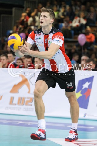  25.10.2014 RZESZOW<br />SIATKOWKA PLUSLIGA 2014/2015 MEN VOLLEYBALL POLAND POLISH PLUS LIGA LEAGUE SEASON 2014/2015<br />MECZ ASSECO RESOVIA - INDYKPOL AZS OLSZTYN<br />N/Z PIOTR NOWAKOWSKI SYLWETKA <br /> 