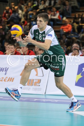 25.10.2014 RZESZOW<br />SIATKOWKA PLUSLIGA 2014/2015 MEN VOLLEYBALL POLAND POLISH PLUS LIGA LEAGUE SEASON 2014/2015<br />MECZ ASSECO RESOVIA - INDYKPOL AZS OLSZTYN<br />N/Z MILOSZ ZNISZCZOL SYLWETKA <br /> 