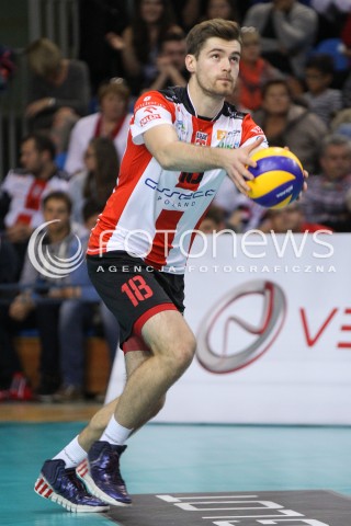  25.10.2014 RZESZOW<br />SIATKOWKA PLUSLIGA 2014/2015 MEN VOLLEYBALL POLAND POLISH PLUS LIGA LEAGUE SEASON 2014/2015<br />MECZ ASSECO RESOVIA - INDYKPOL AZS OLSZTYN<br />N/Z DAWID DRYJA SYLWETKA <br /> 