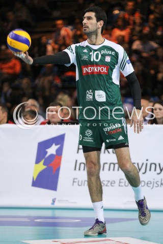  25.10.2014 RZESZOW<br />SIATKOWKA PLUSLIGA 2014/2015 MEN VOLLEYBALL POLAND POLISH PLUS LIGA LEAGUE SEASON 2014/2015<br />MECZ ASSECO RESOVIA - INDYKPOL AZS OLSZTYN<br />N/Z GRZEGORZ SZYMANSKI SYLWETKA <br /> 