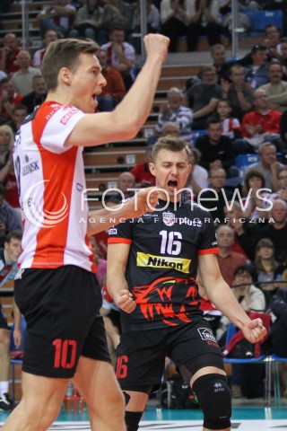  25.10.2014 RZESZOW<br />SIATKOWKA PLUSLIGA 2014/2015 MEN VOLLEYBALL POLAND POLISH PLUS LIGA LEAGUE SEASON 2014/2015<br />MECZ ASSECO RESOVIA - INDYKPOL AZS OLSZTYN<br />N/Z KRZYSZTOF IGNACZAK JOCHEN SCHOPS RADOSC EMOCJE <br /> 