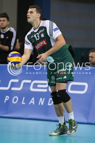  25.10.2014 RZESZOW<br />SIATKOWKA PLUSLIGA 2014/2015 MEN VOLLEYBALL POLAND POLISH PLUS LIGA LEAGUE SEASON 2014/2015<br />MECZ ASSECO RESOVIA - INDYKPOL AZS OLSZTYN<br />N/Z PIOTR LUKA SYLWETKA <br /> 