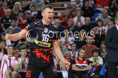  25.10.2014 RZESZOW<br />SIATKOWKA PLUSLIGA 2014/2015 MEN VOLLEYBALL POLAND POLISH PLUS LIGA LEAGUE SEASON 2014/2015<br />MECZ ASSECO RESOVIA - INDYKPOL AZS OLSZTYN<br />N/Z KRZYSZTOF IGNACZAK RADOSC EMOCJE SYLWETKA <br /> 