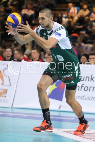  25.10.2014 RZESZOW<br />SIATKOWKA PLUSLIGA 2014/2015 MEN VOLLEYBALL POLAND POLISH PLUS LIGA LEAGUE SEASON 2014/2015<br />MECZ ASSECO RESOVIA - INDYKPOL AZS OLSZTYN<br />N/Z PIOTR HAIN SYLWETKA <br /> 