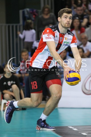  25.10.2014 RZESZOW<br />SIATKOWKA PLUSLIGA 2014/2015 MEN VOLLEYBALL POLAND POLISH PLUS LIGA LEAGUE SEASON 2014/2015<br />MECZ ASSECO RESOVIA - INDYKPOL AZS OLSZTYN<br />N/Z DAWID DRYJA SYLWETKA <br /> 