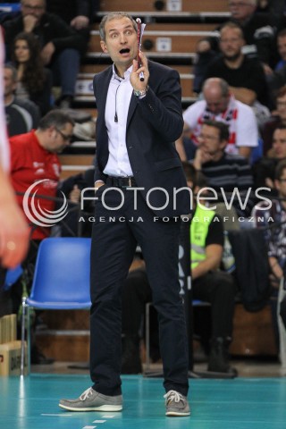  25.10.2014 RZESZOW<br />SIATKOWKA PLUSLIGA 2014/2015 MEN VOLLEYBALL POLAND POLISH PLUS LIGA LEAGUE SEASON 2014/2015<br />MECZ ASSECO RESOVIA - INDYKPOL AZS OLSZTYN<br />N/Z ANDRZEJ KOWAL - TRENER ( HEAD COACH ) SYLWETKA <br /> 