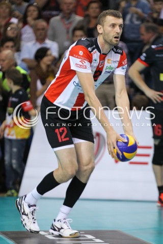  25.10.2014 RZESZOW<br />SIATKOWKA PLUSLIGA 2014/2015 MEN VOLLEYBALL POLAND POLISH PLUS LIGA LEAGUE SEASON 2014/2015<br />MECZ ASSECO RESOVIA - INDYKPOL AZS OLSZTYN<br />N/Z LUKASZ PERLOWSKI SYLWETKA <br /> 
