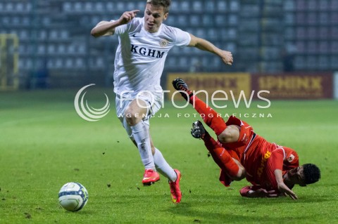  31.10.2014 LODZ PILKA NOZNA POLSKA PIERWSZA LIGA SEZON 2014/2015 FOOTBALL POLISH  WIDZEW LODZ - ZAGLEBIE LUBIN N/Z TOMAS CRISTIAN DEL TORO ARKADIUSZ WOZNIAK  
