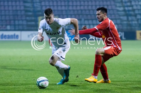  31.10.2014 LODZ PILKA NOZNA POLSKA PIERWSZA LIGA SEZON 2014/2015 FOOTBALL POLISH  WIDZEW LODZ - ZAGLEBIE LUBIN N/Z KRZYSZTOF PIATEK KRYSTIAN NOWAK  