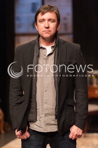  03.11.2014 WARSZAWA TEATR POLONIA<br />PROBA MEDIALNA SPEKTAKLU KOLACJA KANIBALI<br />N/Z REZYSER BORYS LANKOSZ<br /> 