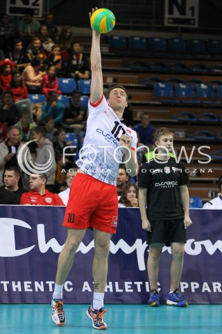  04.11.2014 RZESZOW POLAND<br />SIATKOWKA LIGA MISTRZOW MEN CEV VOLLEYBALL CHAMPIONS LEAGUE 2014/2015 <br />MATCH ASSECO RESOVIA - BUDVANSKA RIVIJERA BUDVA <br />N/Z JOCHEN SCHOPS SYLWETKA <br /> 