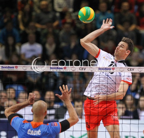  04.11.2014 RZESZOW POLAND<br />SIATKOWKA LIGA MISTRZOW MEN CEV VOLLEYBALL CHAMPIONS LEAGUE 2014/2015 <br />MATCH ASSECO RESOVIA - BUDVANSKA RIVIJERA BUDVA <br />N/Z RUSSELL HOLMES <br /> 
