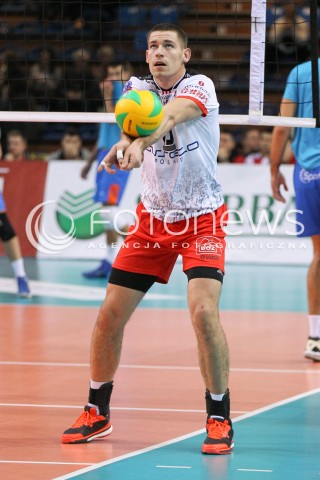  04.11.2014 RZESZOW POLAND<br />SIATKOWKA LIGA MISTRZOW MEN CEV VOLLEYBALL CHAMPIONS LEAGUE 2014/2015 <br />MATCH ASSECO RESOVIA - BUDVANSKA RIVIJERA BUDVA <br />N/Z DAWID KONARSKI SYLWETKA <br /> 