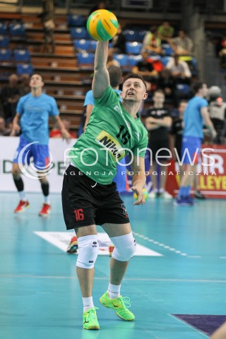  04.11.2014 RZESZOW POLAND<br />SIATKOWKA LIGA MISTRZOW MEN CEV VOLLEYBALL CHAMPIONS LEAGUE 2014/2015 <br />MATCH ASSECO RESOVIA - BUDVANSKA RIVIJERA BUDVA <br />N/Z KRZYSZTOF IGNACZAK SYLWETKA <br /> 