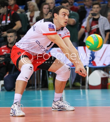  04.11.2014 RZESZOW POLAND<br />SIATKOWKA LIGA MISTRZOW MEN CEV VOLLEYBALL CHAMPIONS LEAGUE 2014/2015 <br />MATCH ASSECO RESOVIA - BUDVANSKA RIVIJERA BUDVA <br />N/Z MARKO IVOVIC SYLWETKA <br /> 