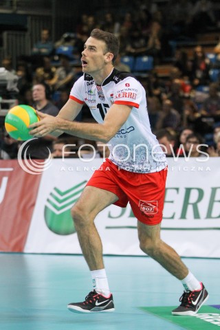  04.11.2014 RZESZOW POLAND<br />SIATKOWKA LIGA MISTRZOW MEN CEV VOLLEYBALL CHAMPIONS LEAGUE 2014/2015 <br />MATCH ASSECO RESOVIA - BUDVANSKA RIVIJERA BUDVA <br />N/Z RUSSELL HOLMES SYLWETKA <br /> 