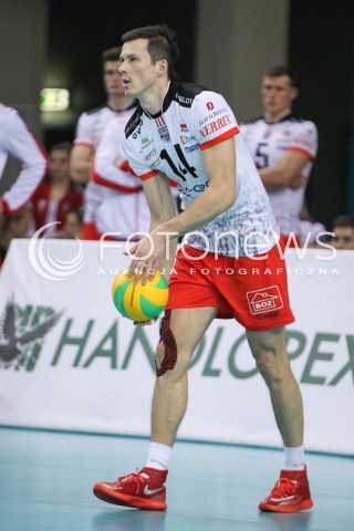  04.11.2014 RZESZOW POLAND<br />SIATKOWKA LIGA MISTRZOW MEN CEV VOLLEYBALL CHAMPIONS LEAGUE 2014/2015 <br />MATCH ASSECO RESOVIA - BUDVANSKA RIVIJERA BUDVA <br />N/Z RAFAL BUSZEK SYLWETKA <br /> 