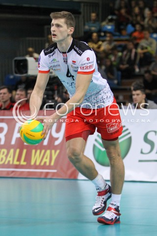  04.11.2014 RZESZOW POLAND<br />SIATKOWKA LIGA MISTRZOW MEN CEV VOLLEYBALL CHAMPIONS LEAGUE 2014/2015 <br />MATCH ASSECO RESOVIA - BUDVANSKA RIVIJERA BUDVA <br />N/Z PIOTR NOWAKOWSKI SYLWETKA <br /> 