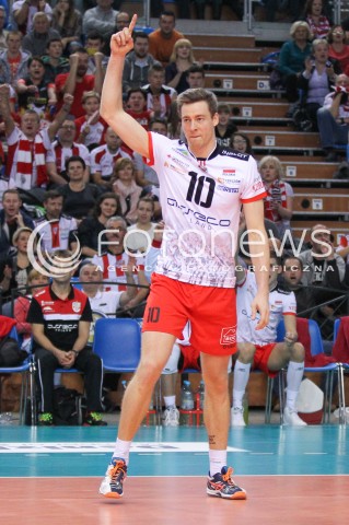  04.11.2014 RZESZOW POLAND<br />SIATKOWKA LIGA MISTRZOW MEN CEV VOLLEYBALL CHAMPIONS LEAGUE 2014/2015 <br />MATCH ASSECO RESOVIA - BUDVANSKA RIVIJERA BUDVA <br />N/Z JOCHEN SCHOPS SYLWETKA <br /> 