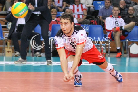  04.11.2014 RZESZOW POLAND<br />SIATKOWKA LIGA MISTRZOW MEN CEV VOLLEYBALL CHAMPIONS LEAGUE 2014/2015 <br />MATCH ASSECO RESOVIA - BUDVANSKA RIVIJERA BUDVA <br />N/Z FABIAN DRZYZGA SYLWETKA <br /> 