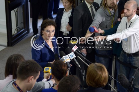  05.11.2014 WARSZAWA POSIEDZENIE SEJMU N/Z PREMIER EWA KOPACZ  