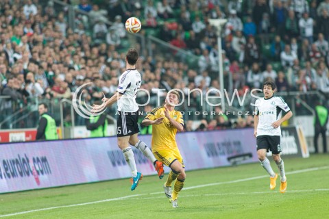  06.11.2014 WARSZAWA <br />PILKA NOZNA SEZON 2014/2015 FOOTBALL POLISH <br />MECZ LEGIA WARSZAWA - METALIST CHARKOW <br />N/Z INAKI ASTIZ ARTEM RADCHENKO<br />  