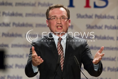  12.11.2014 RZESZOW <br />KONWENCJA WYBORCZA PIS NA PODKARPACIU<br />N/Z ZBIGNIEW ZIOBRO MINA GESTYKULACJA<br /> 