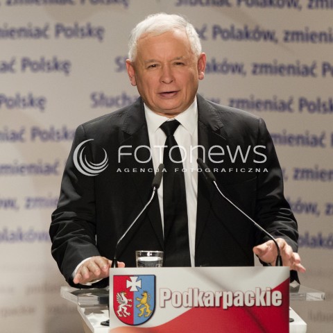  12.11.2014 RZESZOW <br />KONWENCJA WYBORCZA PIS NA PODKARPACIU<br />N/Z JAROSLAW KACZYNSKI GLOWKA PORTRET SYLWETKA<br /> 