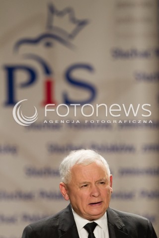  12.11.2014 RZESZOW <br />KONWENCJA WYBORCZA PIS NA PODKARPACIU<br />N/Z JAROSLAW KACZYNSKI LOGO PIS<br /> 